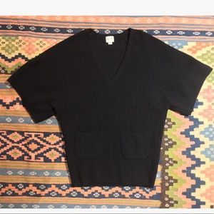 Reiss Black V-Neck Sweater